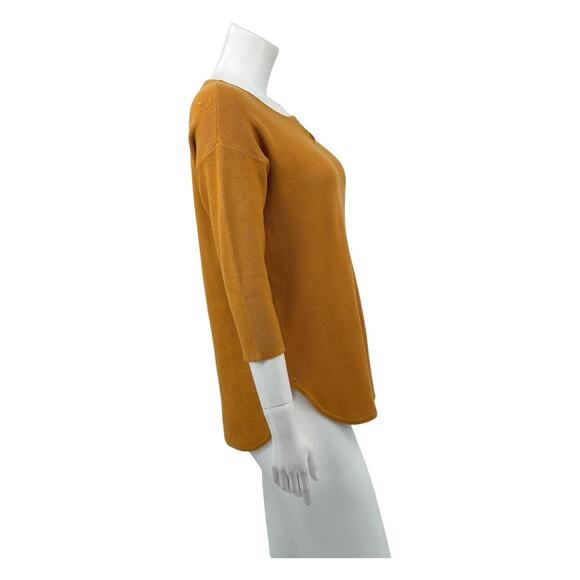 Soft Surroundings Sweater Womens Small Honey Celia Keyhole Knit Cozy Fall Office - Picture 3 of 7